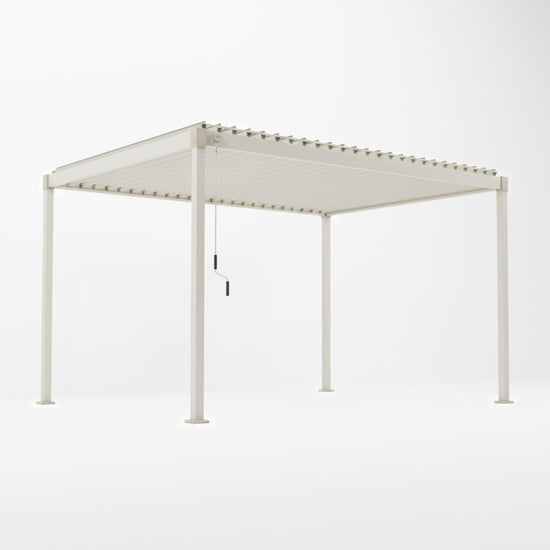 Shadow Metal Pergola in Pebble - 4.0m x 3.0m Free Standing