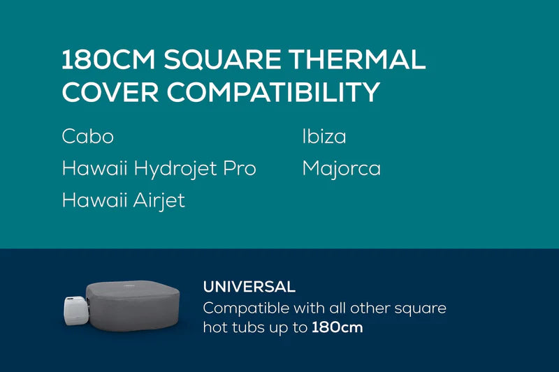 Square Thermal Hot Tub Cover - Medium 180cm x 71cm