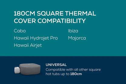 Square Thermal Hot Tub Cover - Medium 180cm x 71cm