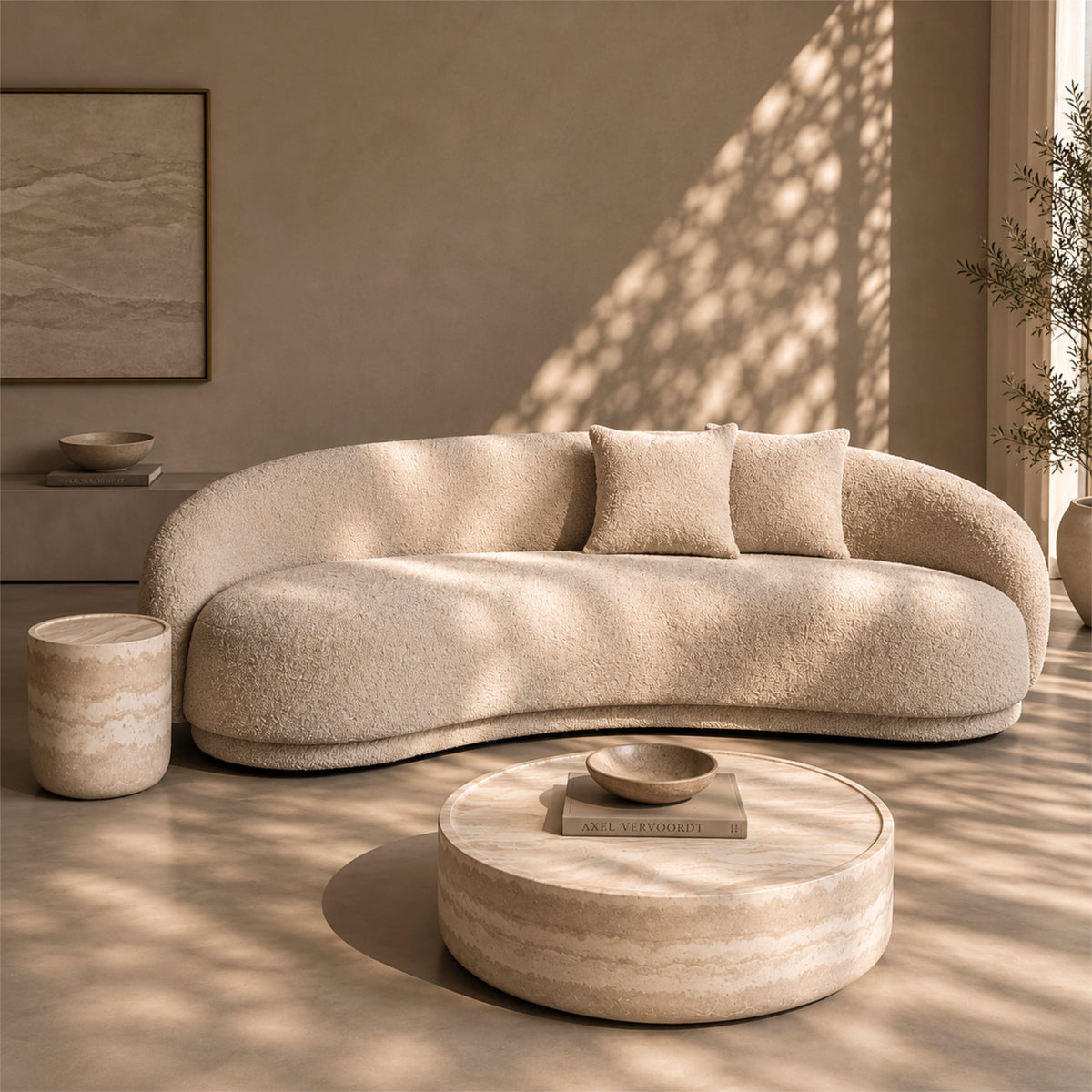 Cove 4-Seater Sofa - Steam Bouclé