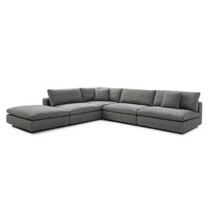 Blanco 5 Piece Modular Sofa - Charcoal