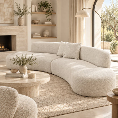 Miami Curved Cinema Boucle Sofa